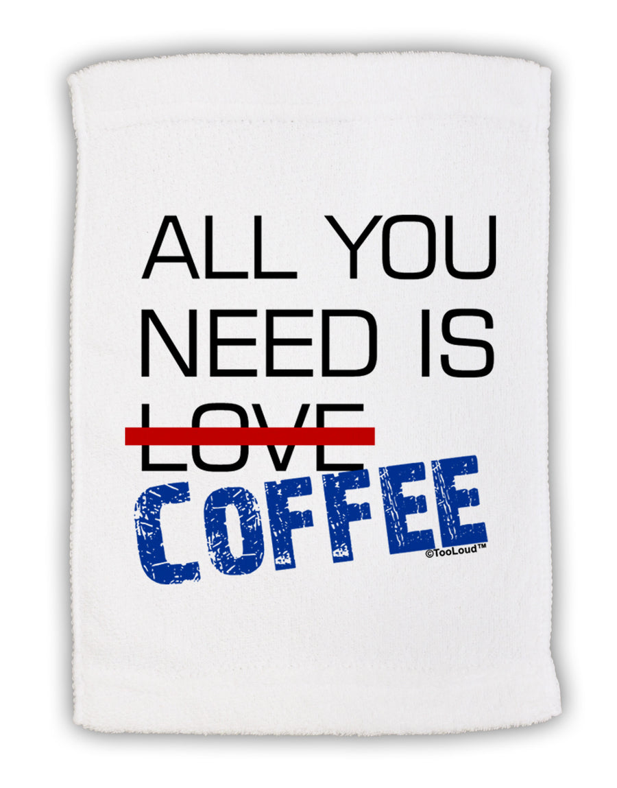 All You Need Is Coffee Micro Terry Sport Towel 11 x 18 inches-TooLoud-White-Davson Sales