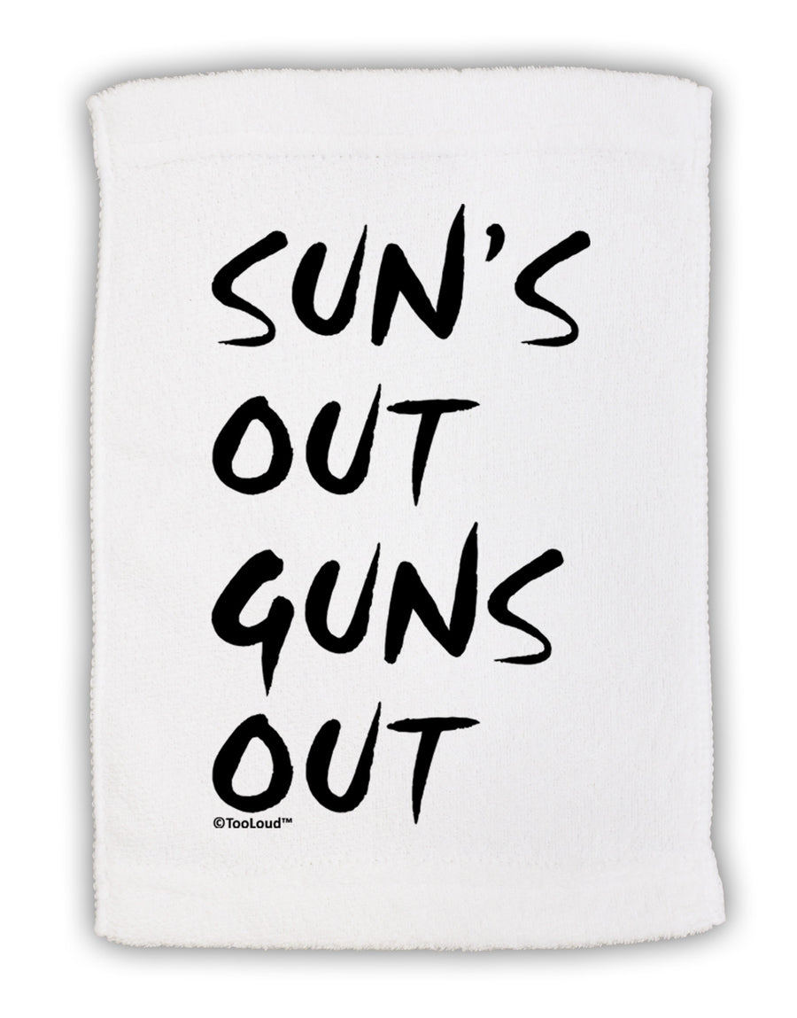 Suns Out Guns Out Micro Terry Sport Towel 15 X 22 inches-Sport Towel-TooLoud-White-Davson Sales