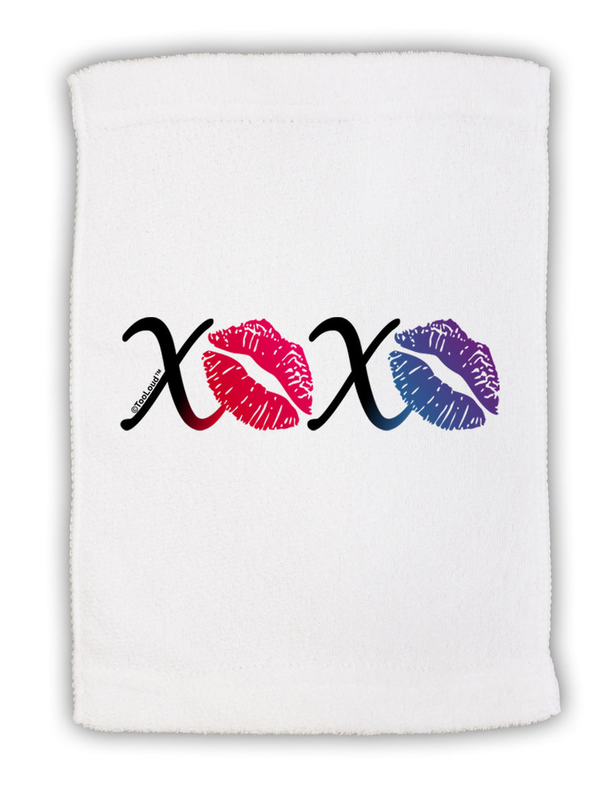 XOXO Kisses Micro Terry Sport Towel 11 x 18 inches-TooLoud-White-Davson Sales