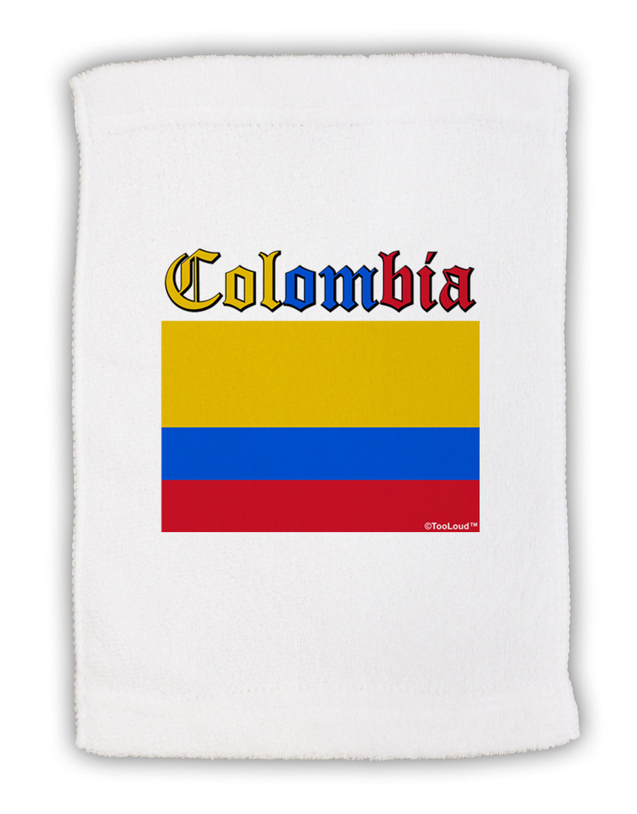 Colombia Flag Micro Terry Sport Towel 11 x 18 inches-TooLoud-White-Davson Sales