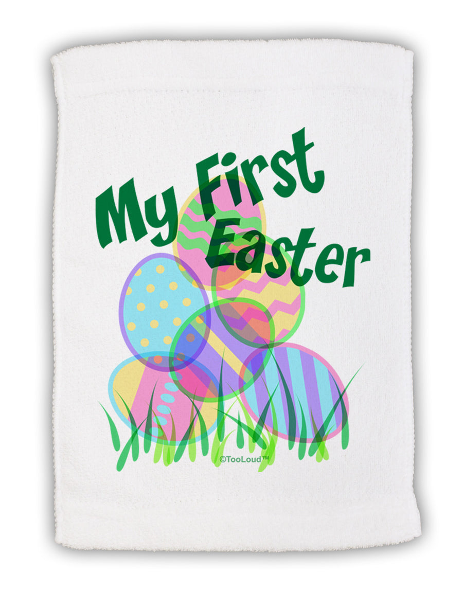 My First Easter Gel Look Print Micro Terry Sport Towel 11 x 18 inches-Sport Towel-TooLoud-White-Davson Sales