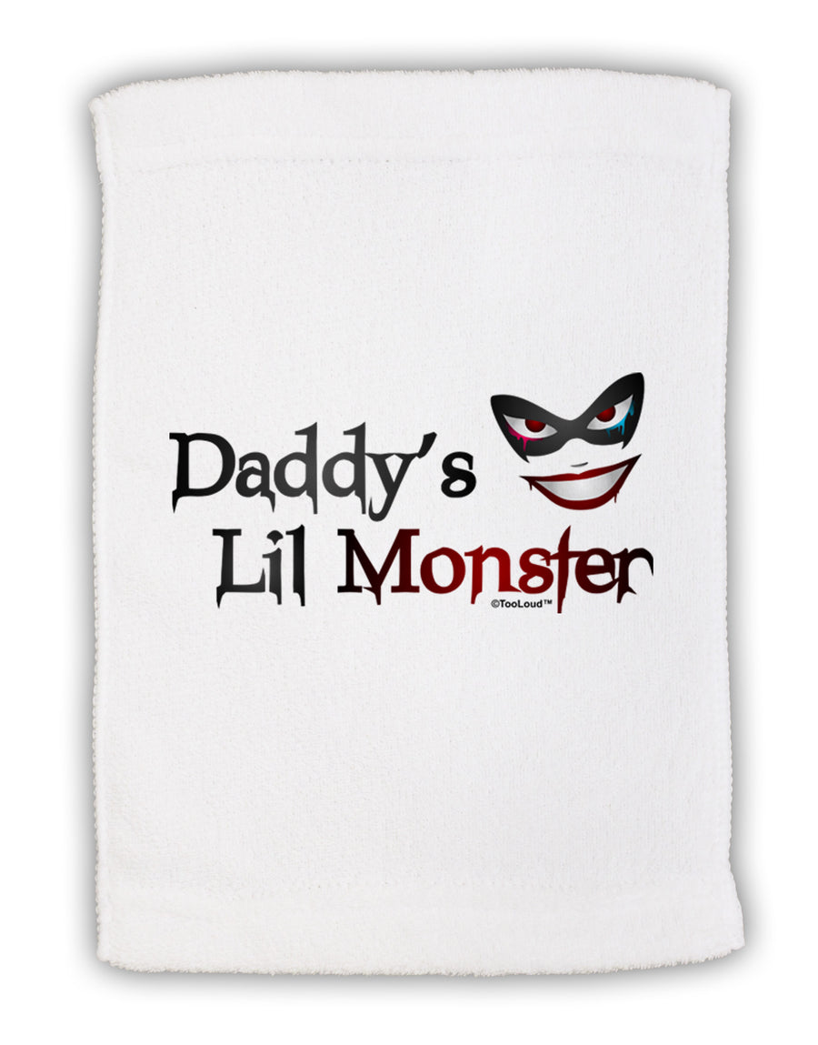 Daddys Lil Monster Micro Terry Sport Towel 11 x 18 inches-TooLoud-White-Davson Sales