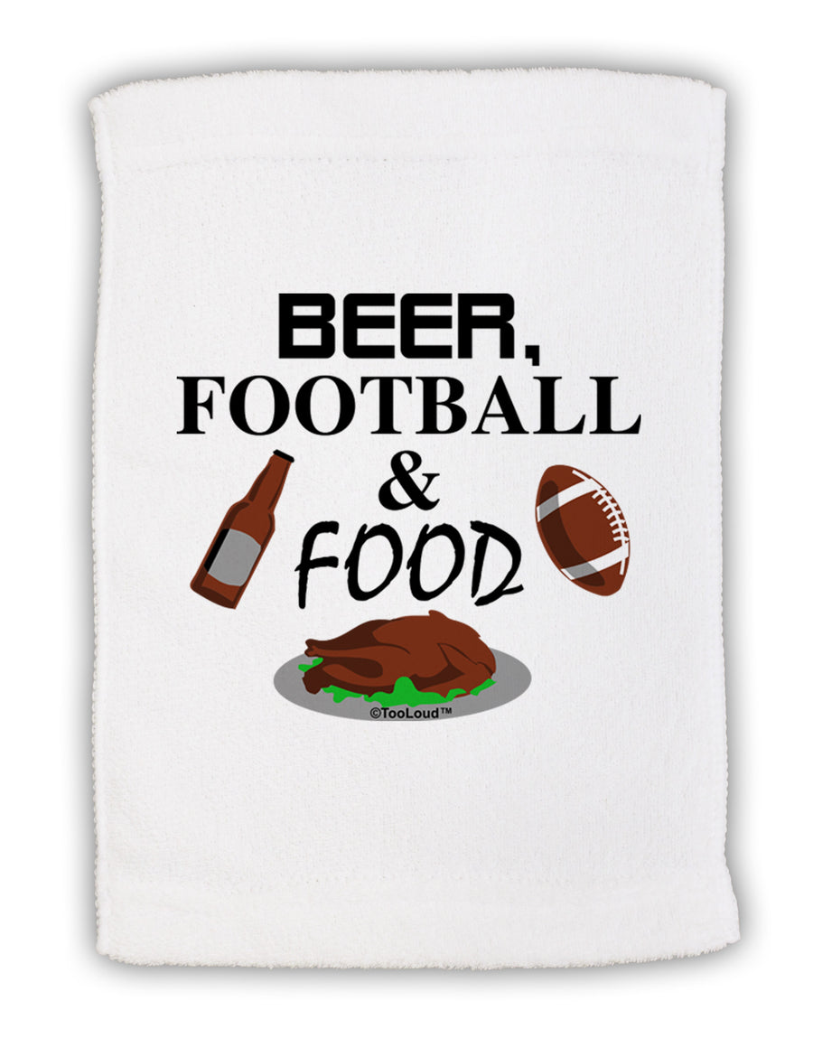 Beer Football Food Micro Terry Sport Towel 11 x 18 inches-TooLoud-White-Davson Sales