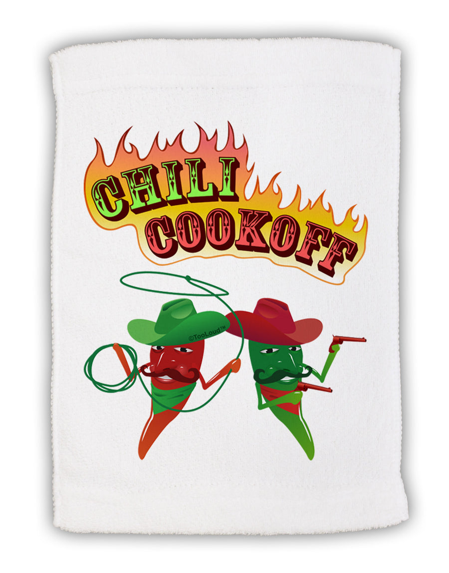 Cowboy Chili Cookoff Micro Terry Sport Towel 11 x 18 inches-Sport Towel-TooLoud-White-Davson Sales