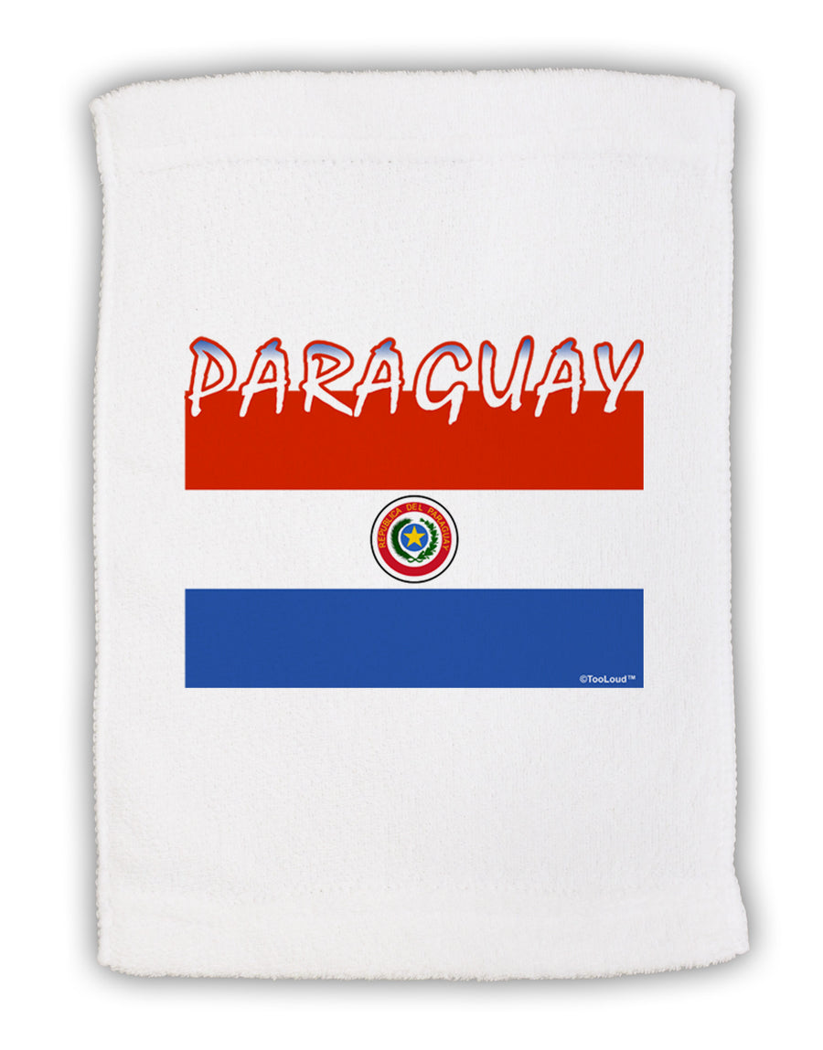 Paraguay Flag Micro Terry Sport Towel 11 x 18 inches-TooLoud-White-Davson Sales