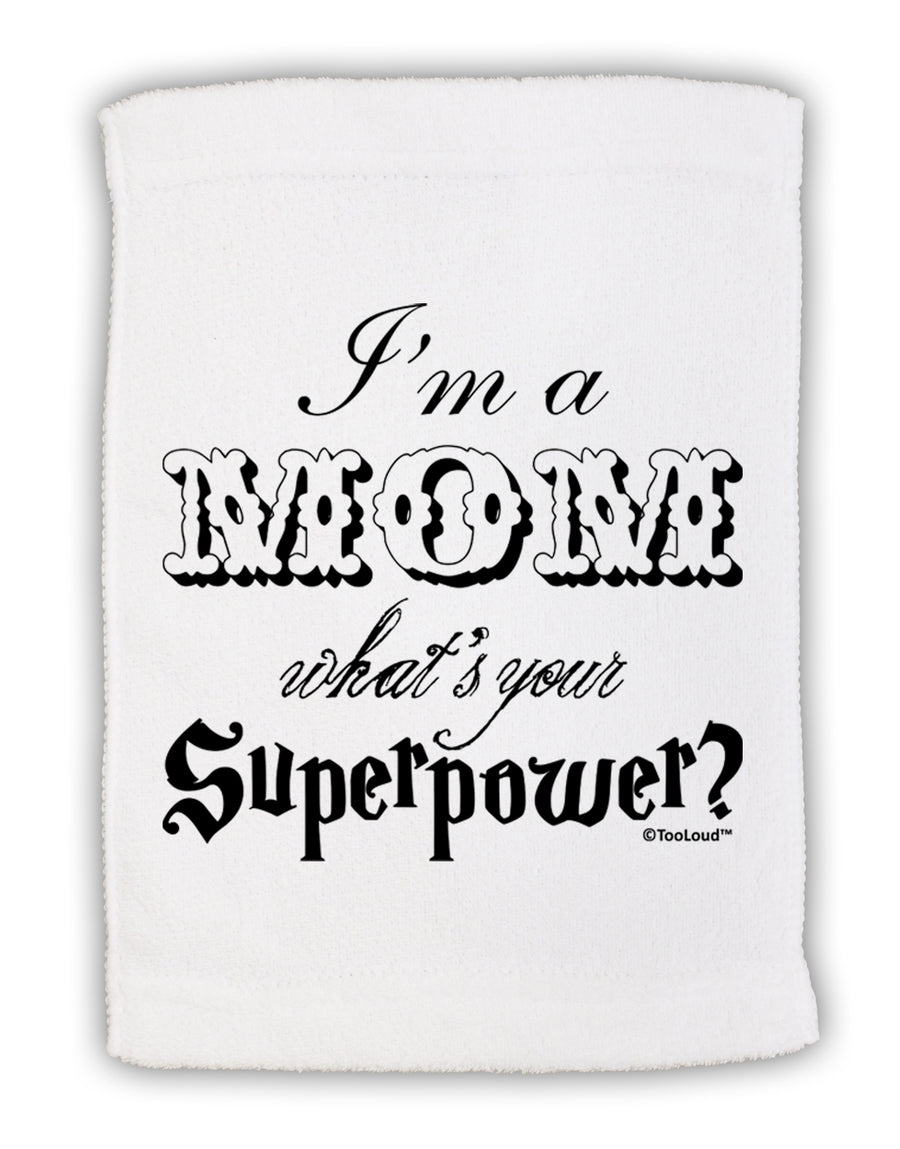 I'm a Mom - What's Your Superpower Micro Terry Sport Towel 15 X 22 inches by TooLoud-Sport Towel-TooLoud-White-Davson Sales