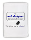 TooLoud Web Designer Not Miracle Worker Micro Terry Sport Towel 11 x 18 inches-TooLoud-White-Davson Sales