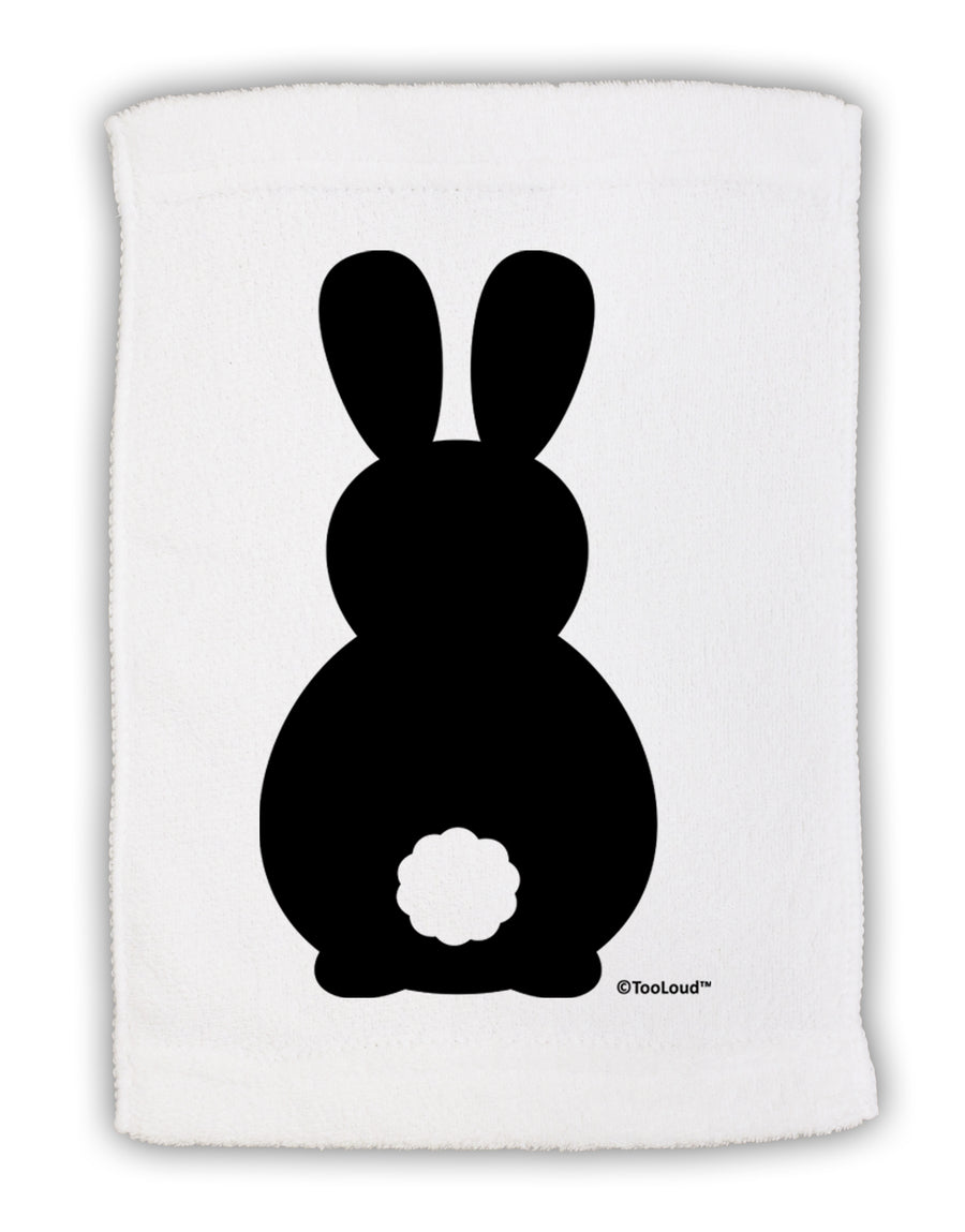 Cute Bunny Silhouette with Tail Micro Terry Sport Towel 11 x 18 Inch by TooLoud-Sport Towel-TooLoud-White-Davson Sales