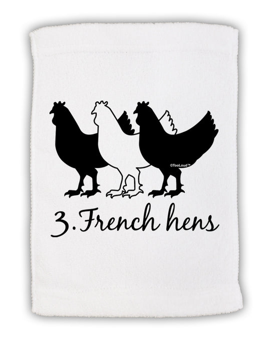 Three French Hens Text Micro Terry Sport Towel 11 x 18 inches-TooLoud-White-Davson Sales