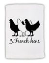 Three French Hens Text Micro Terry Sport Towel 11 x 18 inches-TooLoud-White-Davson Sales