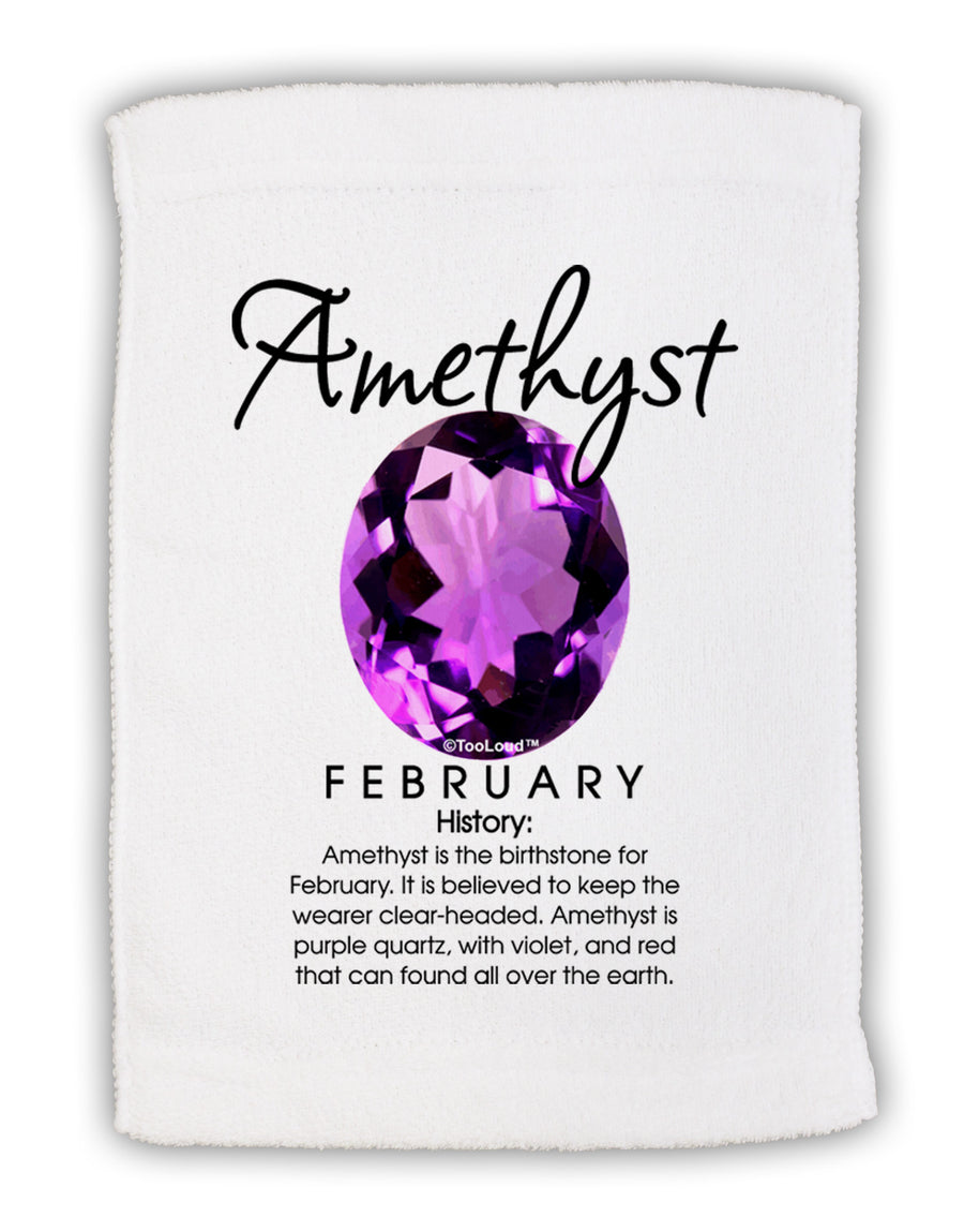 Birthstone Amethyst Micro Terry Sport Towel 15 X 22 inches by TooLoud-Sport Towel-TooLoud-White-Davson Sales