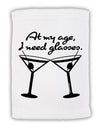 At My Age I Need Glasses - Martini Micro Terry Sport Towel 11 x 18 Inch by TooLoud-Sport Towel-TooLoud-White-Davson Sales