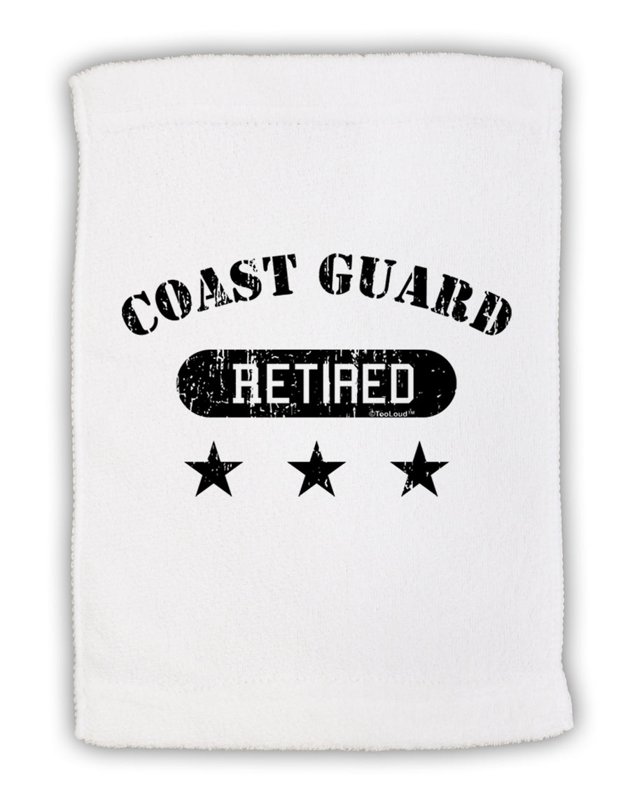 Retired Coast Guard Micro Terry Sport Towel 15 X 22 inches by TooLoud-Sport Towel-TooLoud-White-Davson Sales