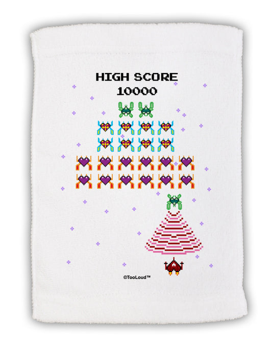 Retro Heart Fighter Micro Terry Sport Towel 11 x 18 inches-TooLoud-White-Davson Sales