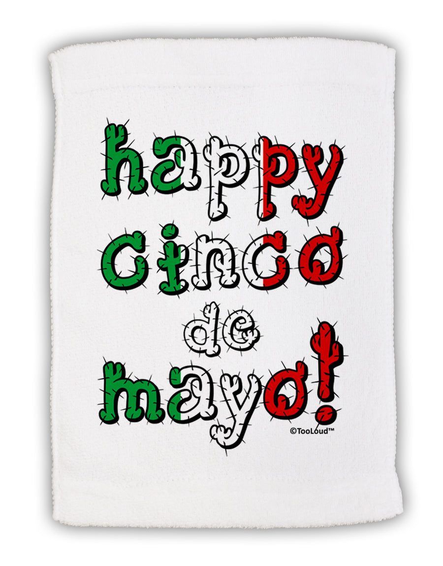 Happy Cinco de Mayo - Cactus Design Micro Terry Sport Towel 11 x 18 Inch by TooLoud-Sport Towel-TooLoud-White-Davson Sales