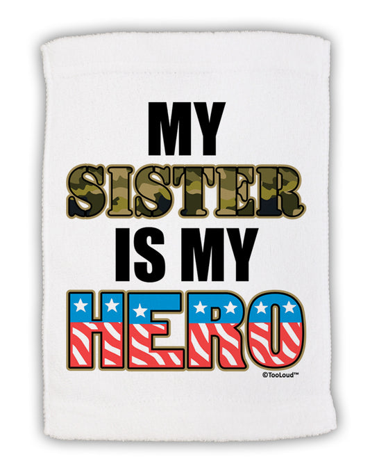 My Sister is My Hero - Armed Forces Micro Terry Sport Towel 15 X 22 inches by TooLoud-Sport Towel-TooLoud-White-Davson Sales