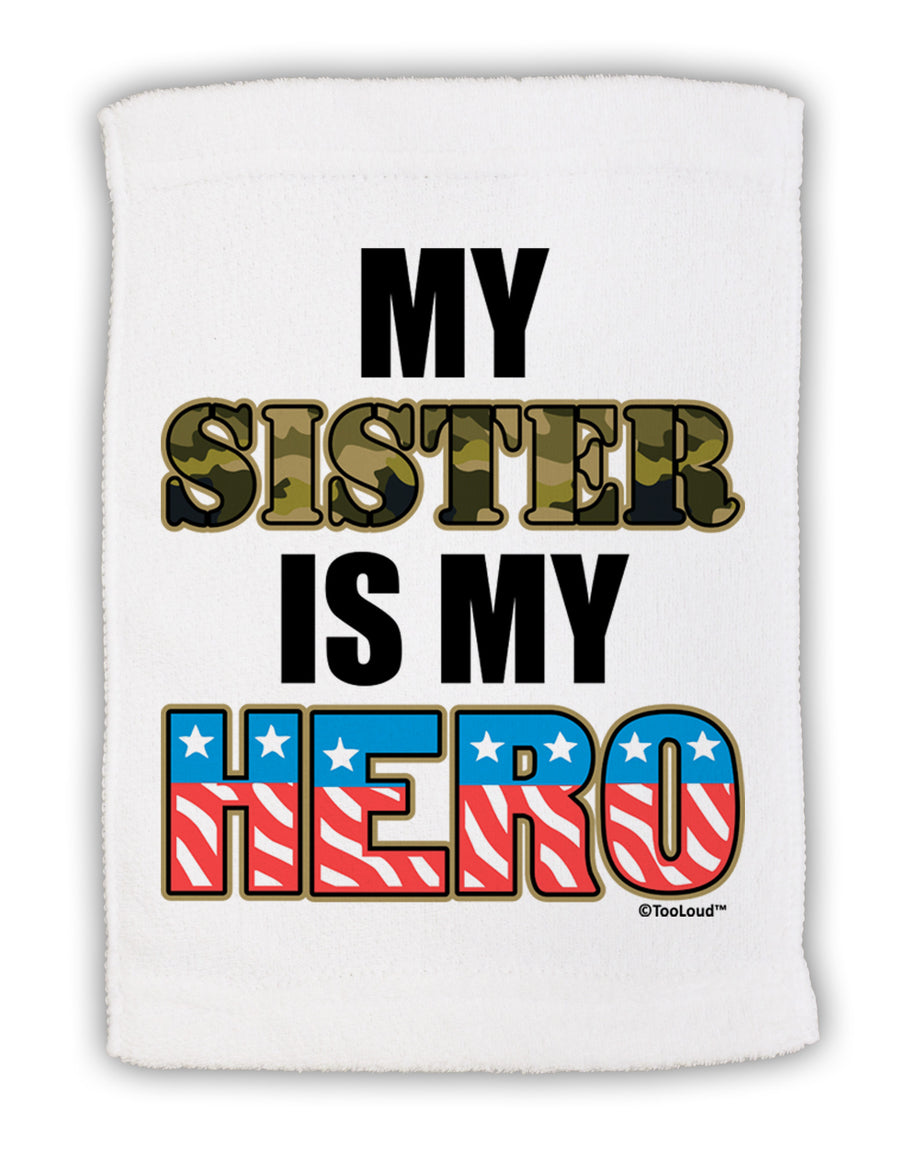 My Sister is My Hero - Armed Forces Micro Terry Sport Towel 15 X 22 inches by TooLoud-Sport Towel-TooLoud-White-Davson Sales