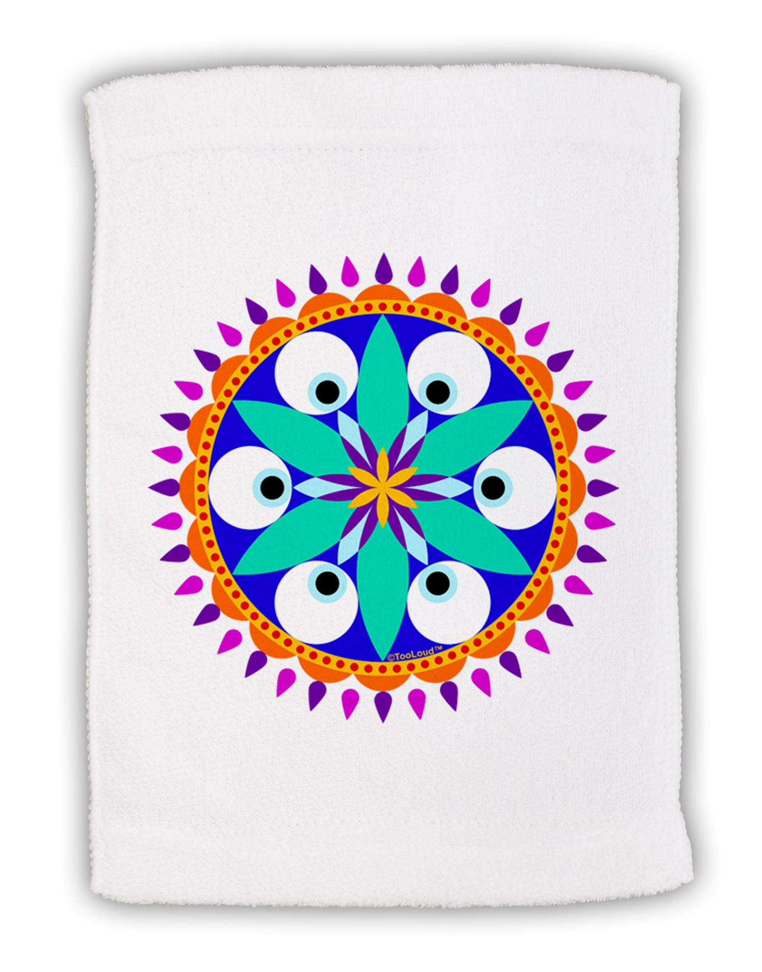 Evil Eye Protection Mandala Micro Terry Sport Towel 15 X 22 inches by TooLoud-Sport Towel-TooLoud-White-Davson Sales