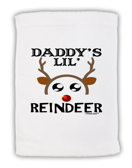 Daddy's Lil Reindeer Boy Micro Terry Sport Towel 11 x 18 inches-TooLoud-White-Davson Sales