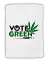 Vote Green Party - Marijuana Micro Terry Sport Towel 11 x 18 inches-TooLoud-White-Davson Sales