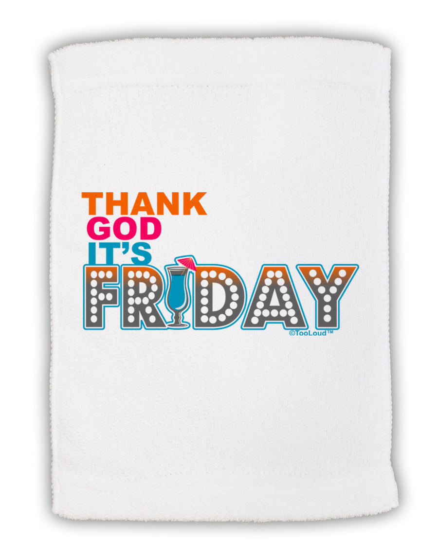 Thank God It's Friday Mixed Drink Micro Terry Sport Towel 15 X 22 inches-Sport Towel-TooLoud-White-Davson Sales