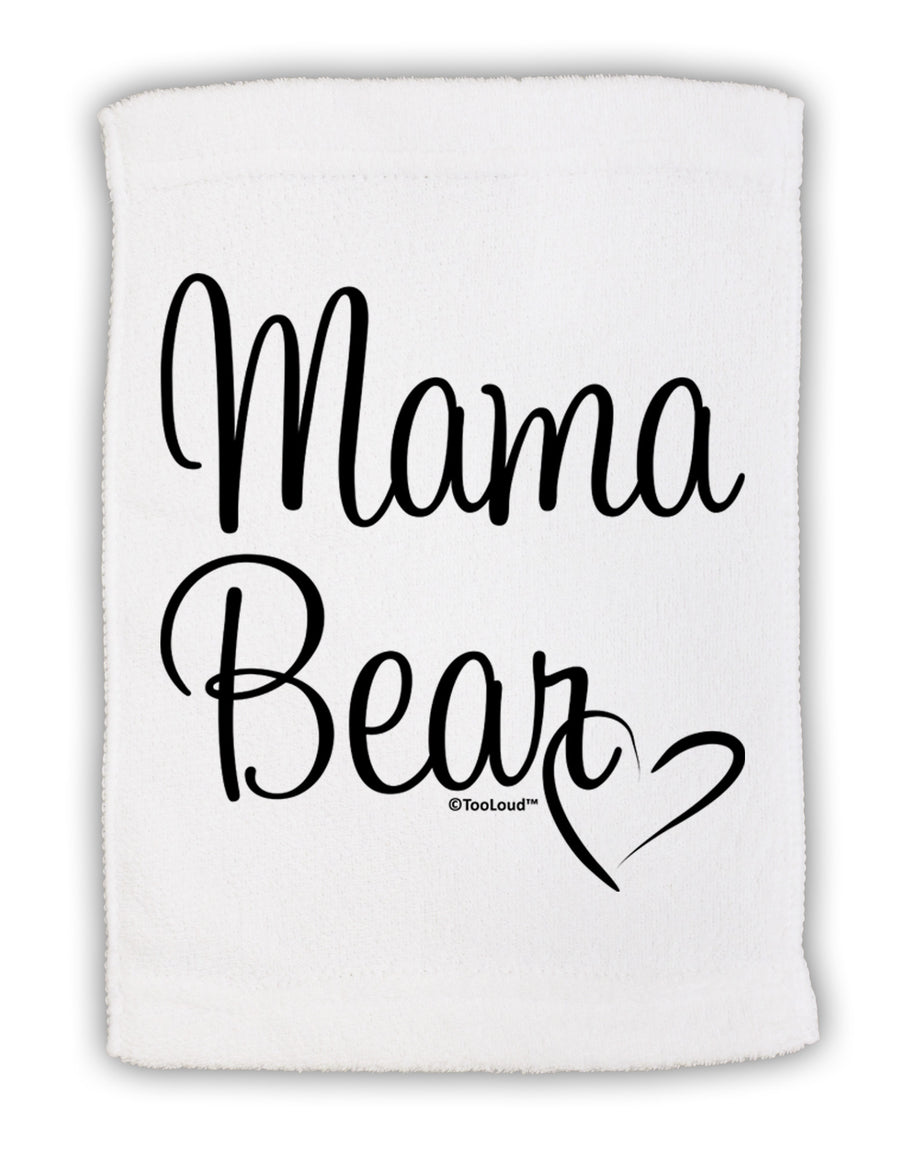 Mama Bear with Heart - Mom Design Micro Terry Sport Towel 15 X 22 inches by TooLoud-Sport Towel-TooLoud-White-Davson Sales