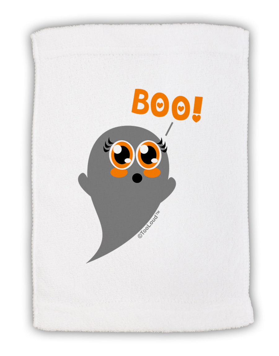 Cute Boo Ghost Micro Terry Sport Towel 11 x 18 inches-TooLoud-White-Davson Sales