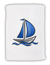 Blue Sailboat Micro Terry Sport Towel 11 x 18 inches-TooLoud-White-Davson Sales