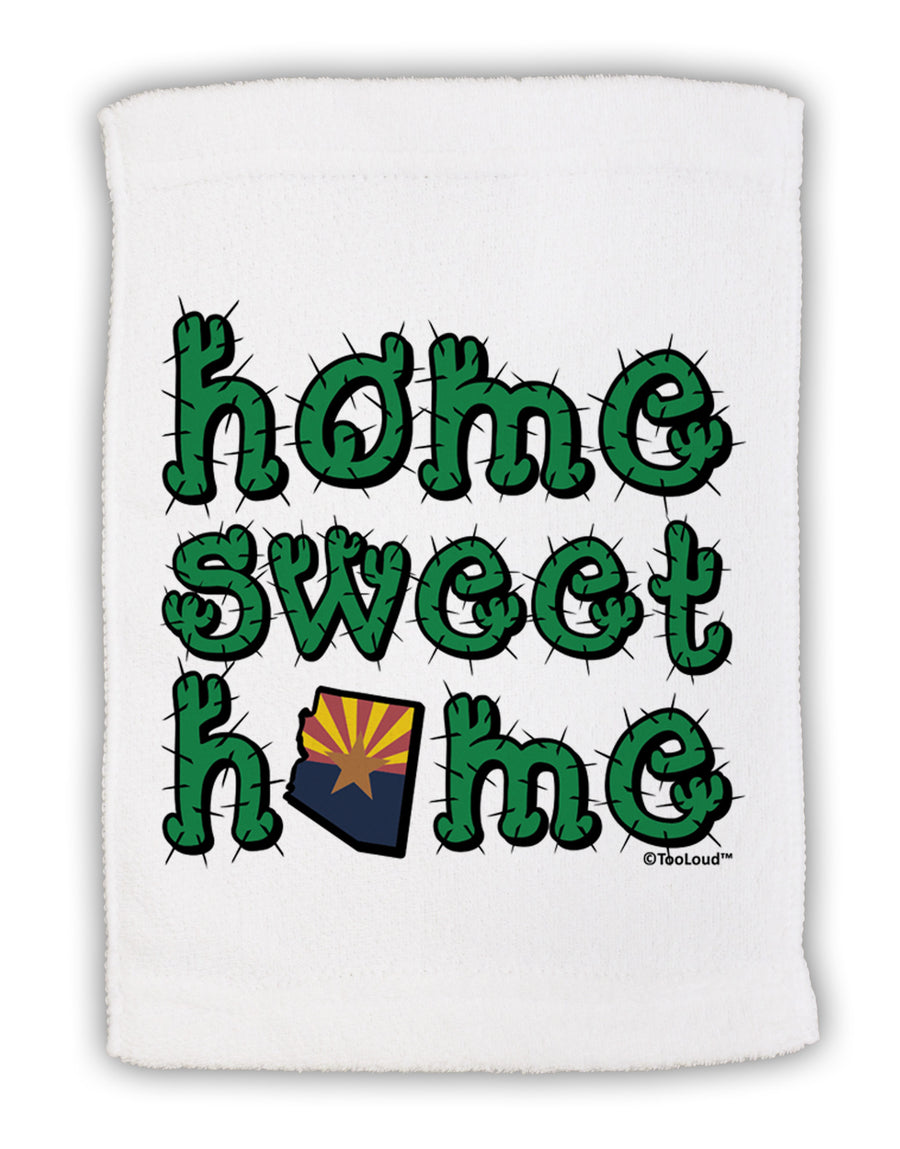 Home Sweet Home - Arizona - Cactus and State Flag Micro Terry Sport Towel 11 x 18 Inch by TooLoud-Sport Towel-TooLoud-White-Davson Sales