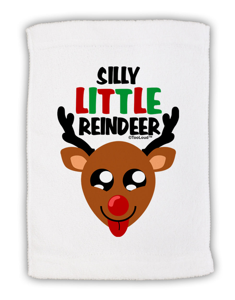 Silly Little Reindeer Matching Deer Micro Terry Sport Towel 11 x 18 inches-Sport Towel-TooLoud-White-Davson Sales