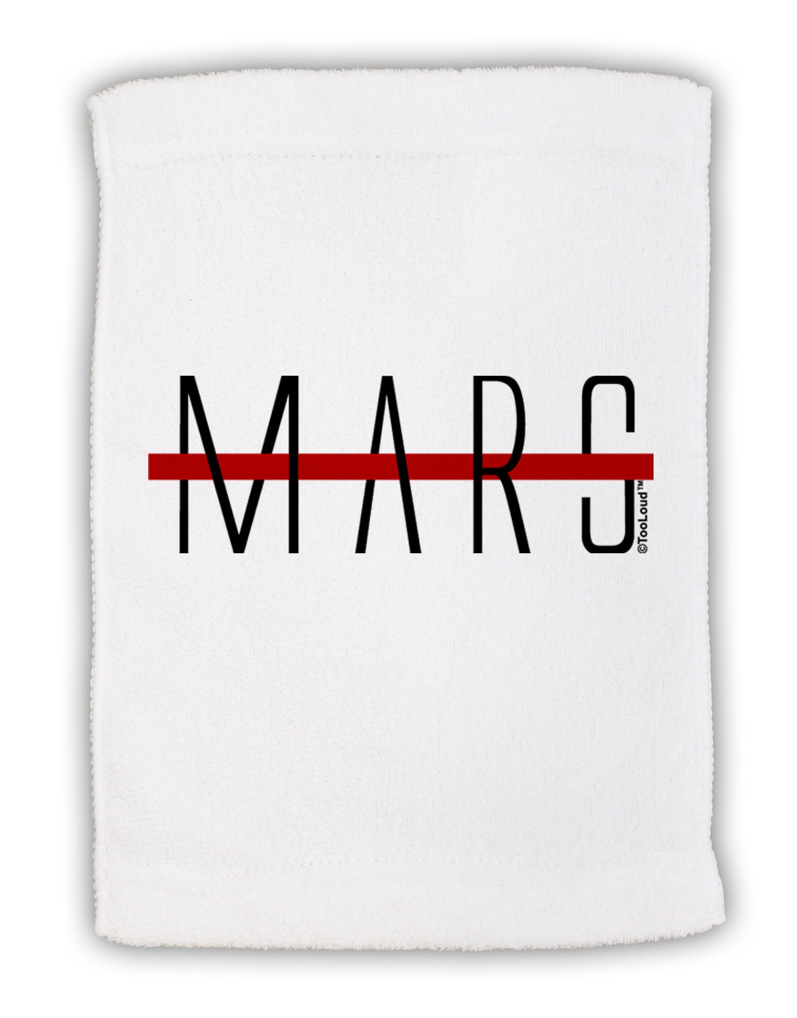 Planet Mars Text Only Micro Terry Sport Towel 11 x 18 inches-TooLoud-White-Davson Sales