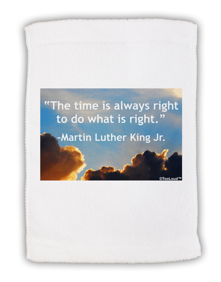 The Time Is Always Right Micro Terry Sport Towel 11 x 18 inches-TooLoud-White-Davson Sales