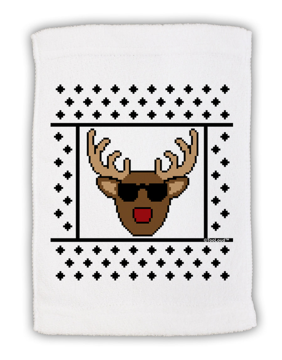 Cool Rudolph Sweater Micro Terry Sport Towel 11 x 18 inches-TooLoud-White-Davson Sales
