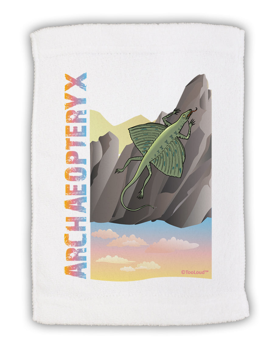 Archaopteryx - With Name Micro Terry Sport Towel 15 X 22 inches by TooLoud-Sport Towel-TooLoud-White-Davson Sales