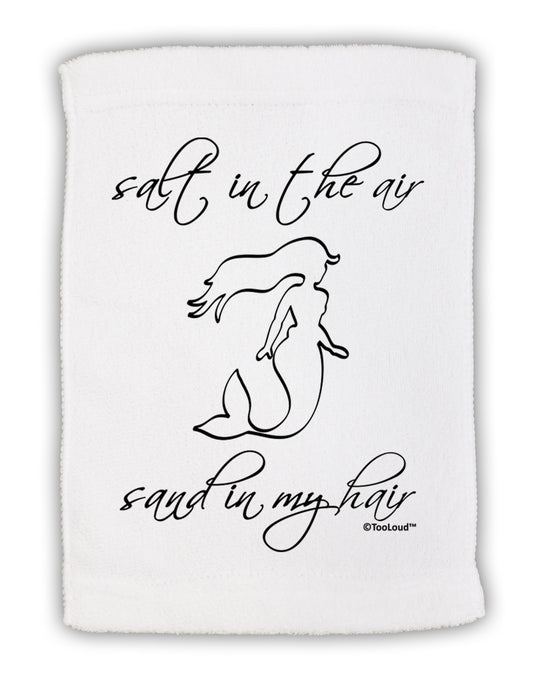 Salt in the Air Sand in My Hair - Mermaid Micro Terry Sport Towel 15 X 22 inches-Sport Towel-TooLoud-White-Davson Sales