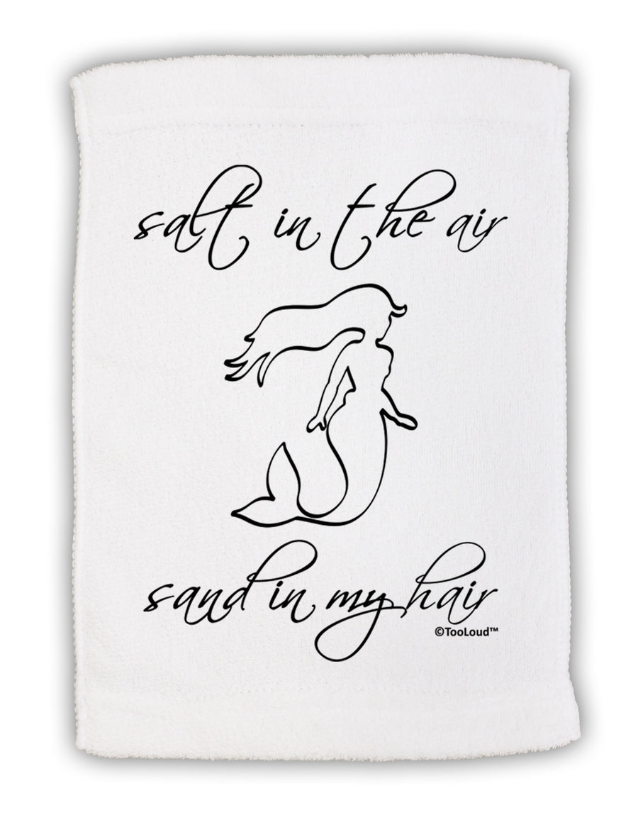 Salt in the Air Sand in My Hair - Mermaid Micro Terry Sport Towel 15 X 22 inches-Sport Towel-TooLoud-White-Davson Sales