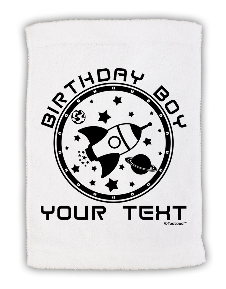 Personalized Birthday Boy Space with Customizable Name Micro Terry Sport Towel 15 X 22 inches-Sport Towel-TooLoud-White-Davson Sales