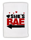 She's BAE - Left Arrow Micro Terry Sport Towel 15 X 22 inches-Sport Towel-TooLoud-White-Davson Sales