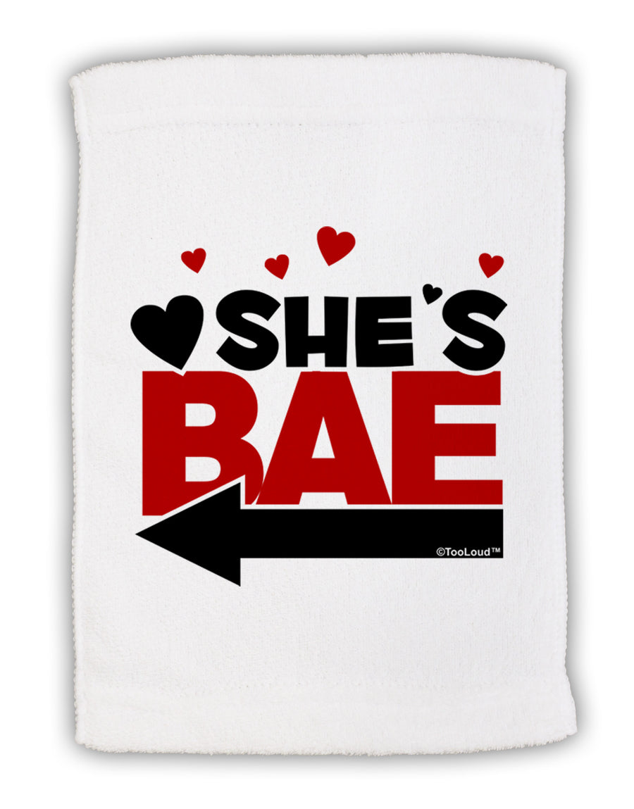 She's BAE - Left Arrow Micro Terry Sport Towel 15 X 22 inches-Sport Towel-TooLoud-White-Davson Sales