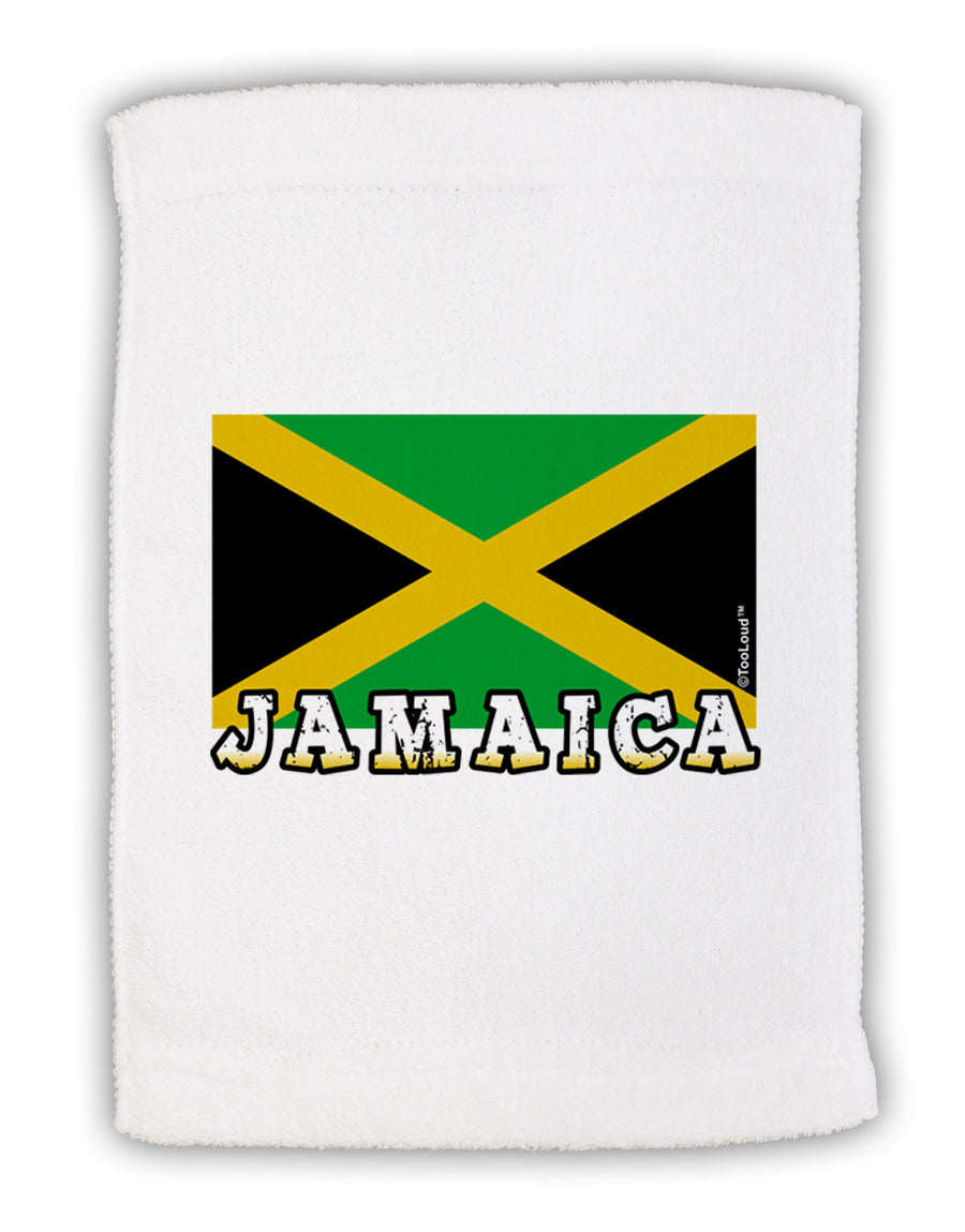 Jamaica Flag Micro Terry Sport Towel 11 x 18 inches-TooLoud-White-Davson Sales