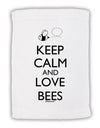 Keep Calm and Love Bees Micro Terry Sport Towel 11 x 18 inches-TooLoud-White-Davson Sales
