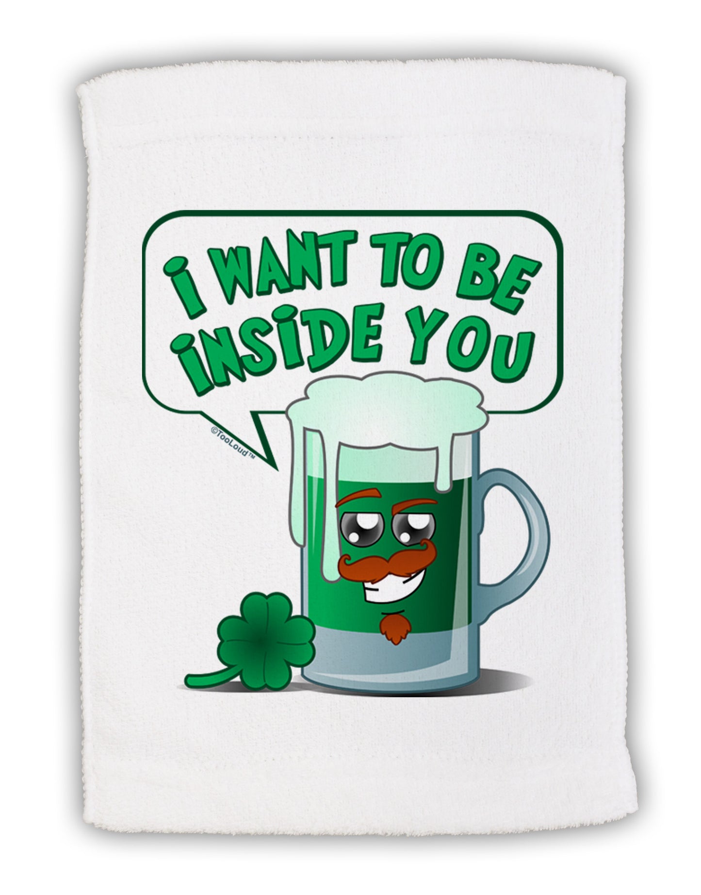 Green Beer - Inside You Micro Terry Sport Towel 11 x 18 inches-TooLoud-White-Davson Sales
