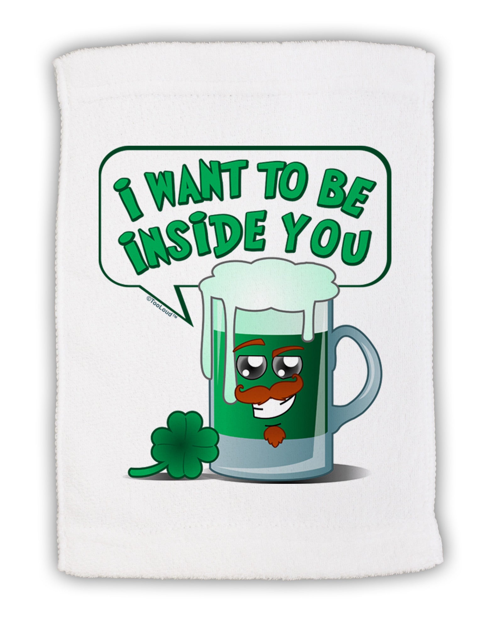 Green Beer - Inside You Micro Terry Sport Towel 11 x 18 inches-TooLoud-White-Davson Sales