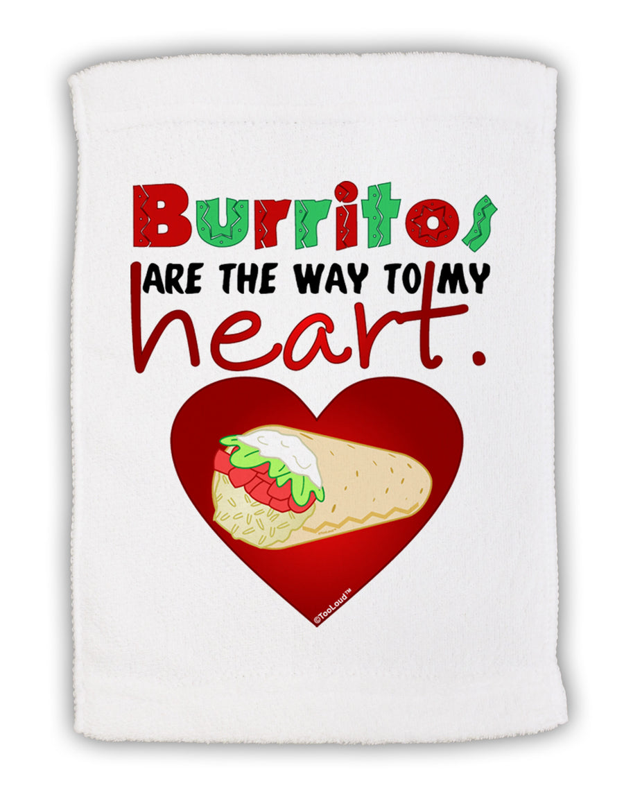 Burritos Are the Way To My Heart Micro Terry Sport Towel 11 x 18 inches-TooLoud-White-Davson Sales