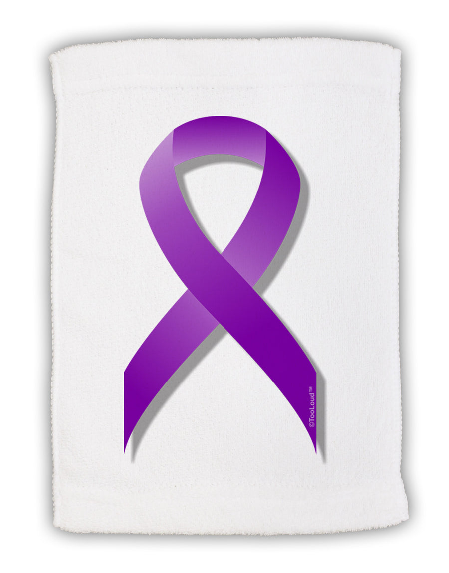 Crohn’s Disease Awareness Ribbon - Purple Micro Terry Sport Towel 15 X 22 inches-Sport Towel-TooLoud-White-Davson Sales