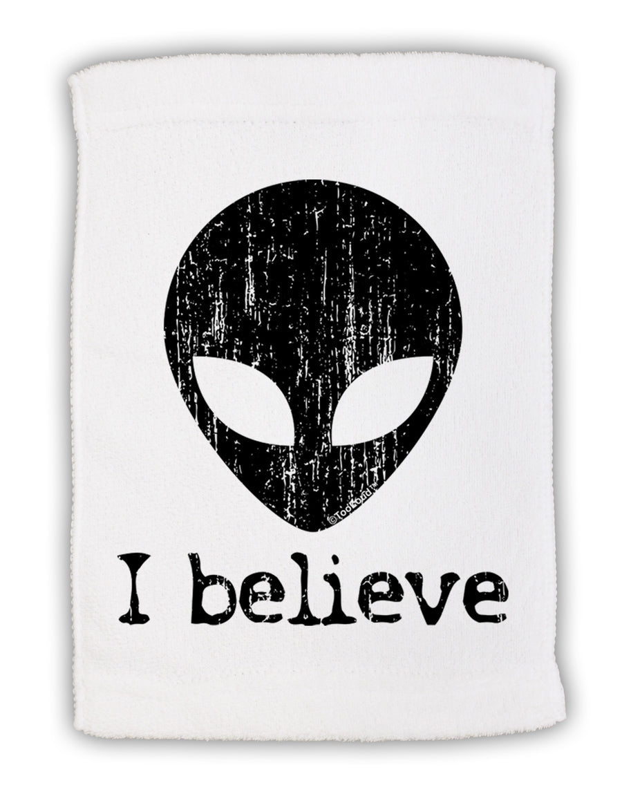 Extraterrestrial - I Believe Distressed Micro Terry Sport Towel 11 x 18 Inch by TooLoud-Sport Towel-TooLoud-White-Davson Sales