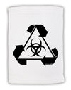 Recycle Biohazard Sign Black and White Micro Terry Sport Towel 15 X 22 inches by TooLoud-Sport Towel-TooLoud-White-Davson Sales