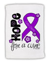 Hope for a Cure - Purple Ribbon Crohn’s Disease - Flowers Micro Terry Sport Towel 15 X 22 inches-Sport Towel-TooLoud-White-Davson Sales