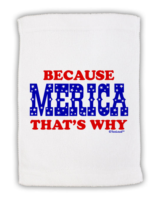Because Merica That's Why Micro Terry Sport Towel 15 X 22 inches-Sport Towel-TooLoud-White-Davson Sales