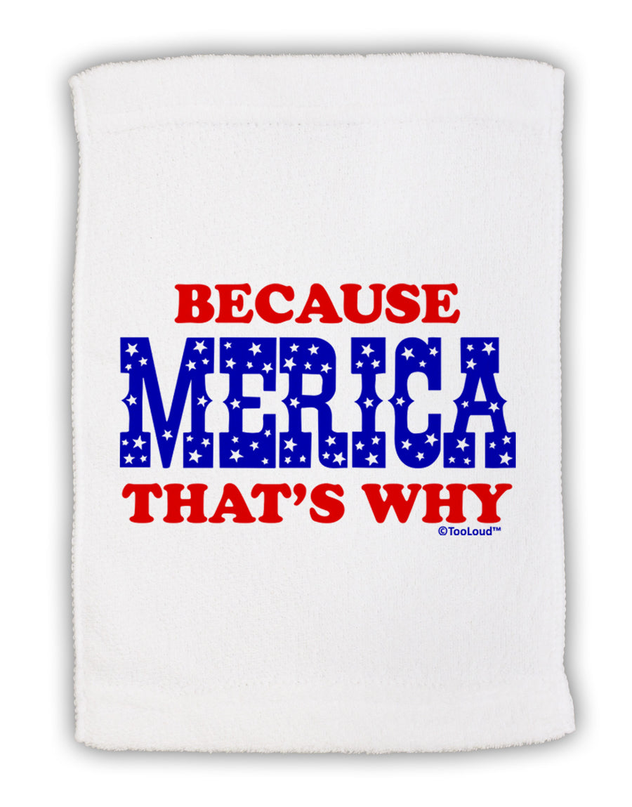 Because Merica That's Why Micro Terry Sport Towel 15 X 22 inches-Sport Towel-TooLoud-White-Davson Sales